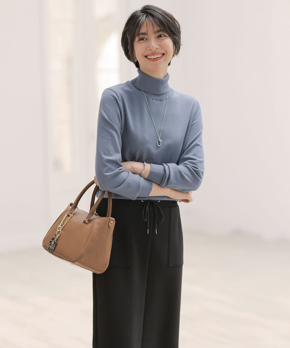 J.PRESS LADIES 【本革・2way】ワッペン バッグ チャーム 