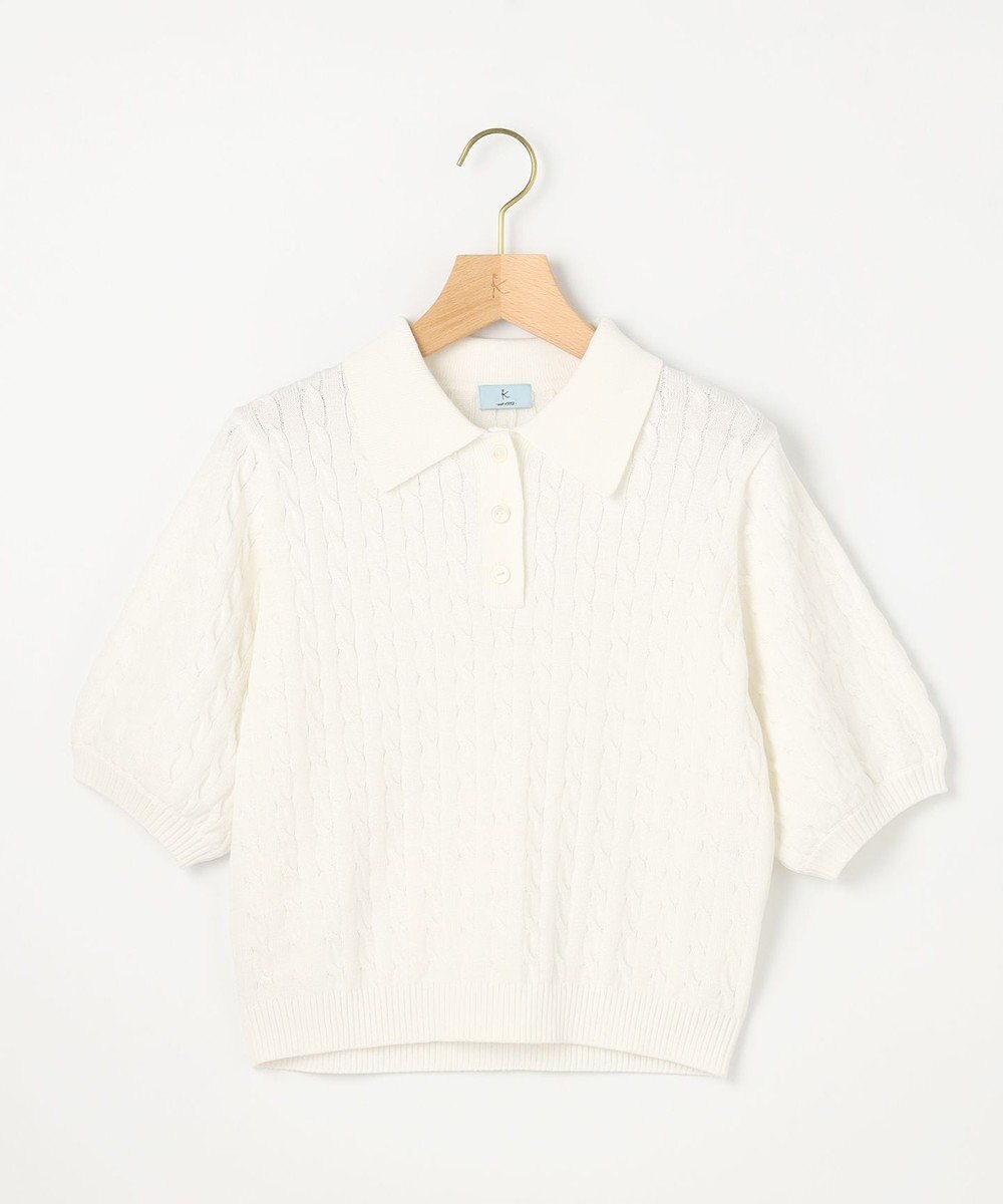 組曲 L ポロ襟 ニットプルオーバー 