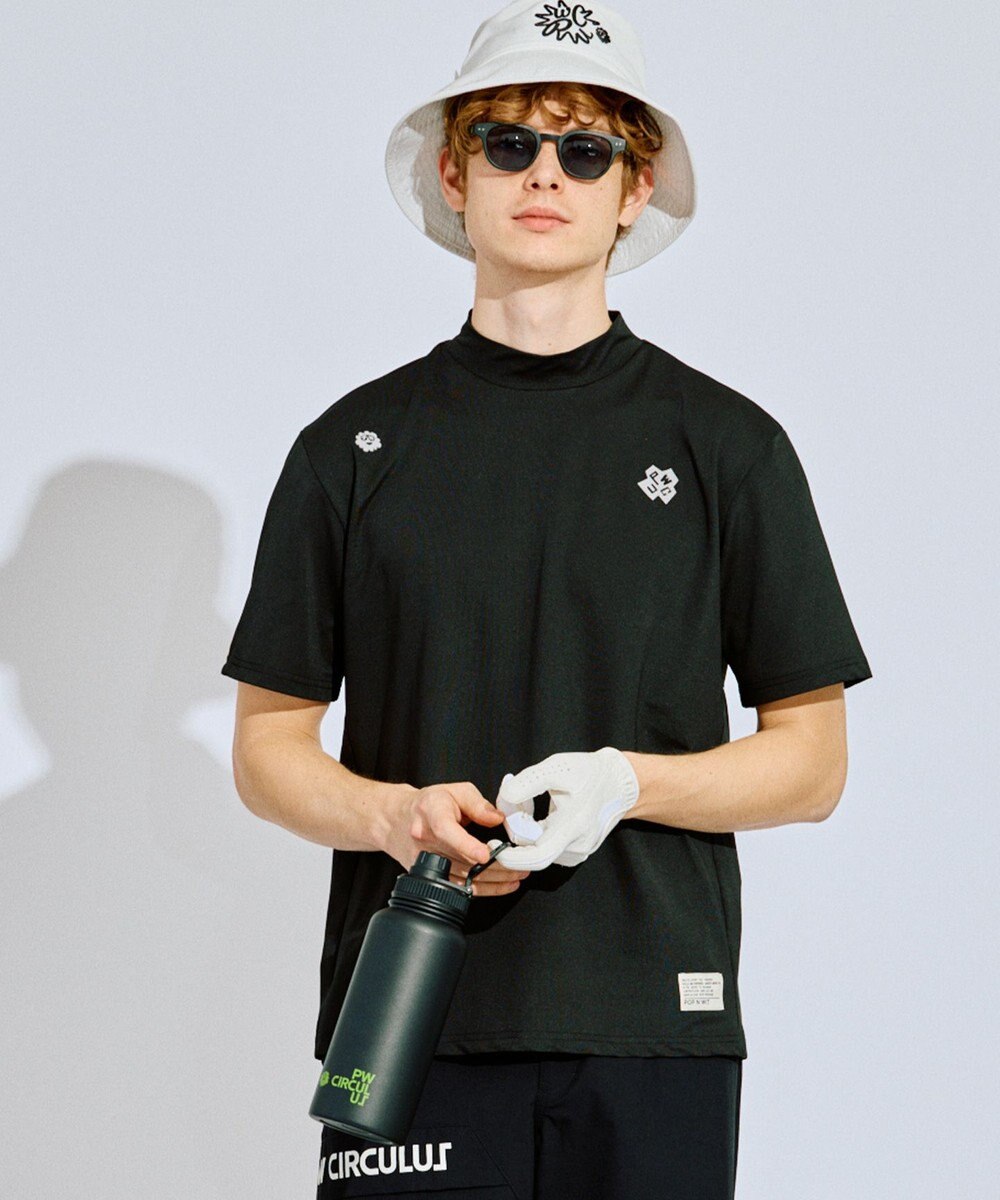 PW CIRCULUS 【吸水速乾 / ストレッチ】【MEN】ストレッチメッシュカノコ ベンチレーションモックT ゴルフ 