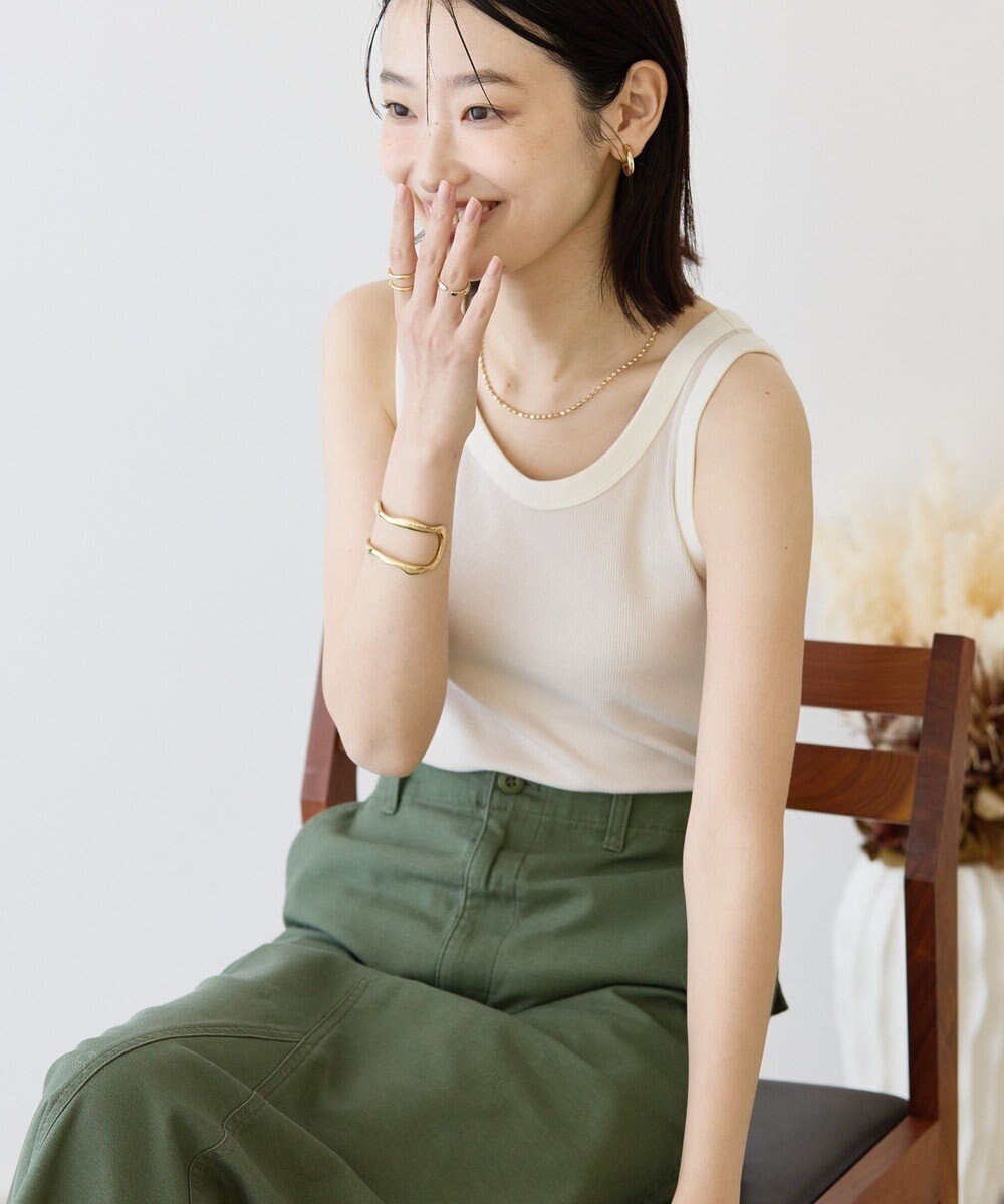 AMERICAN HOLIC バイカラーテレコタンクトップ 