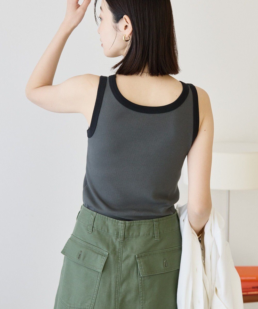 AMERICAN HOLIC バイカラーテレコタンクトップ 