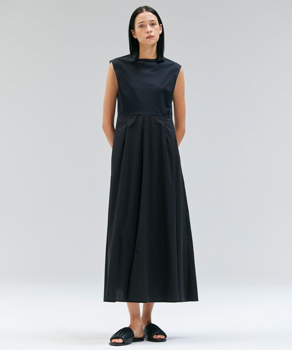 BEIGE， 【洗える/セットアップ対応】SPIGA / ジャージーコンビフレアワンピース 