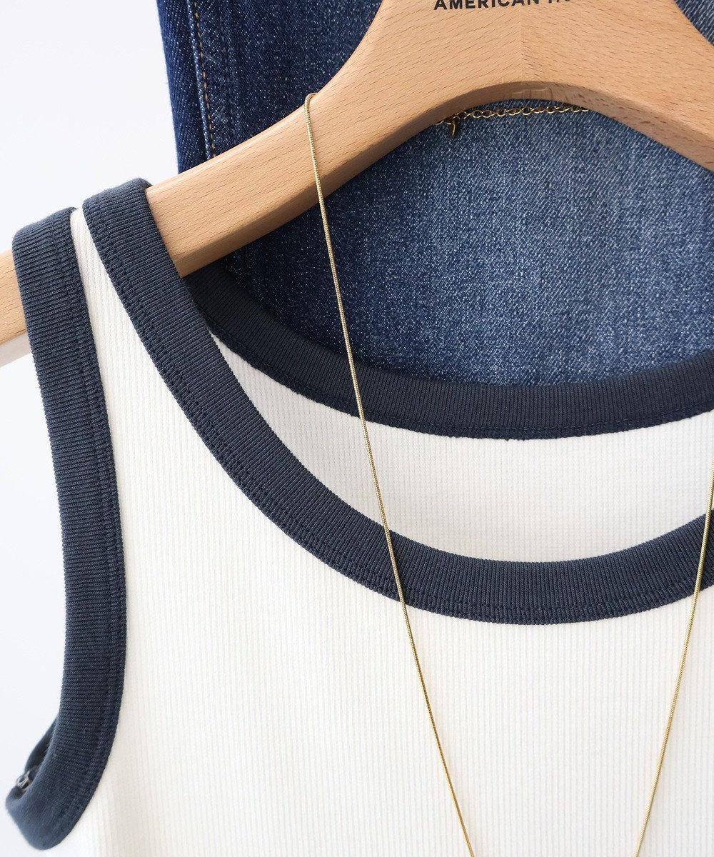 AMERICAN HOLIC バイカラーテレコタンクトップ 