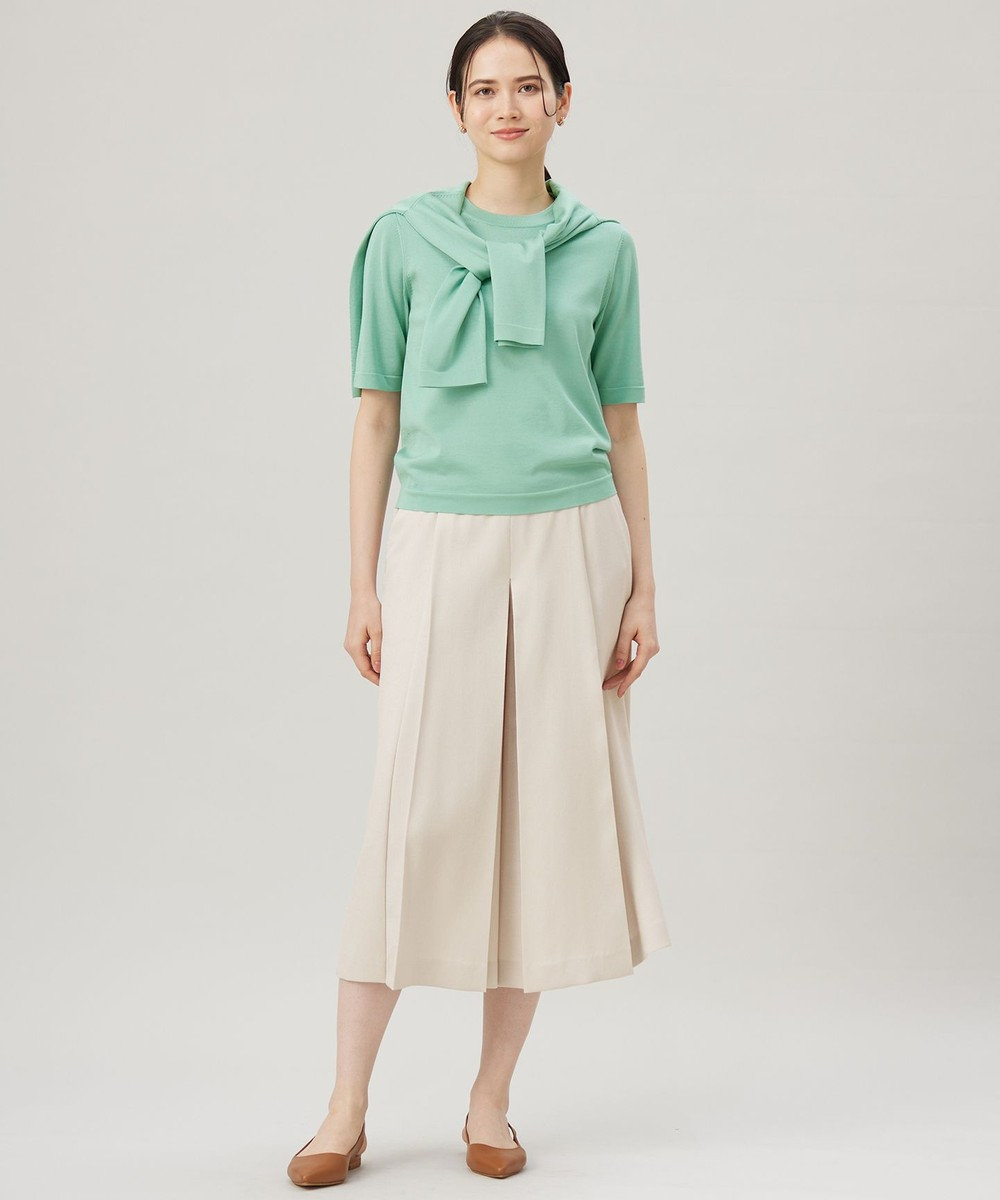 自由区 【アンサンブル対応・洗える】アセテートコットン カーディガン 