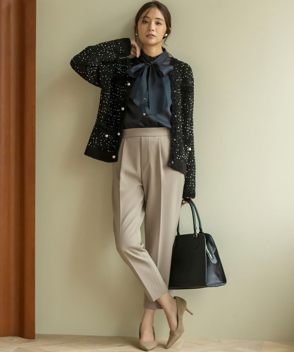 組曲 【WEB限定】スノーネップツイード ニットジャケット 