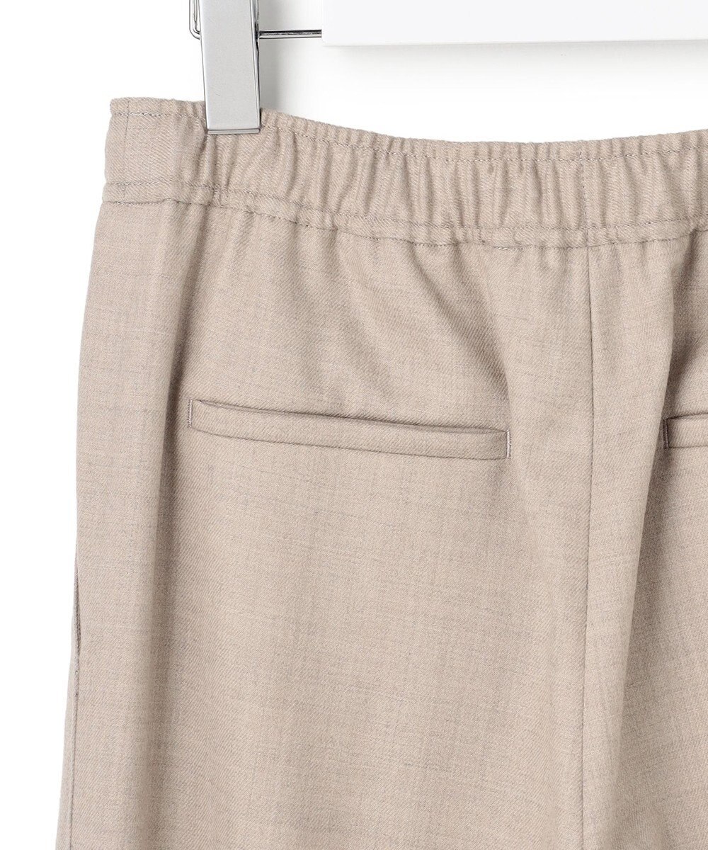 23区 L 【洗える】ハイカウントフラノ ドロスト ワイド パンツ 