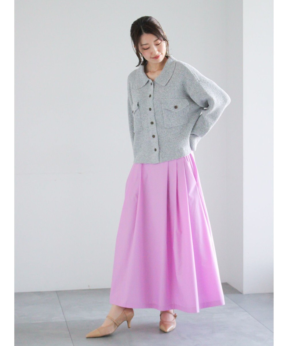 Te chichi メランジ衿ニットジャケット 