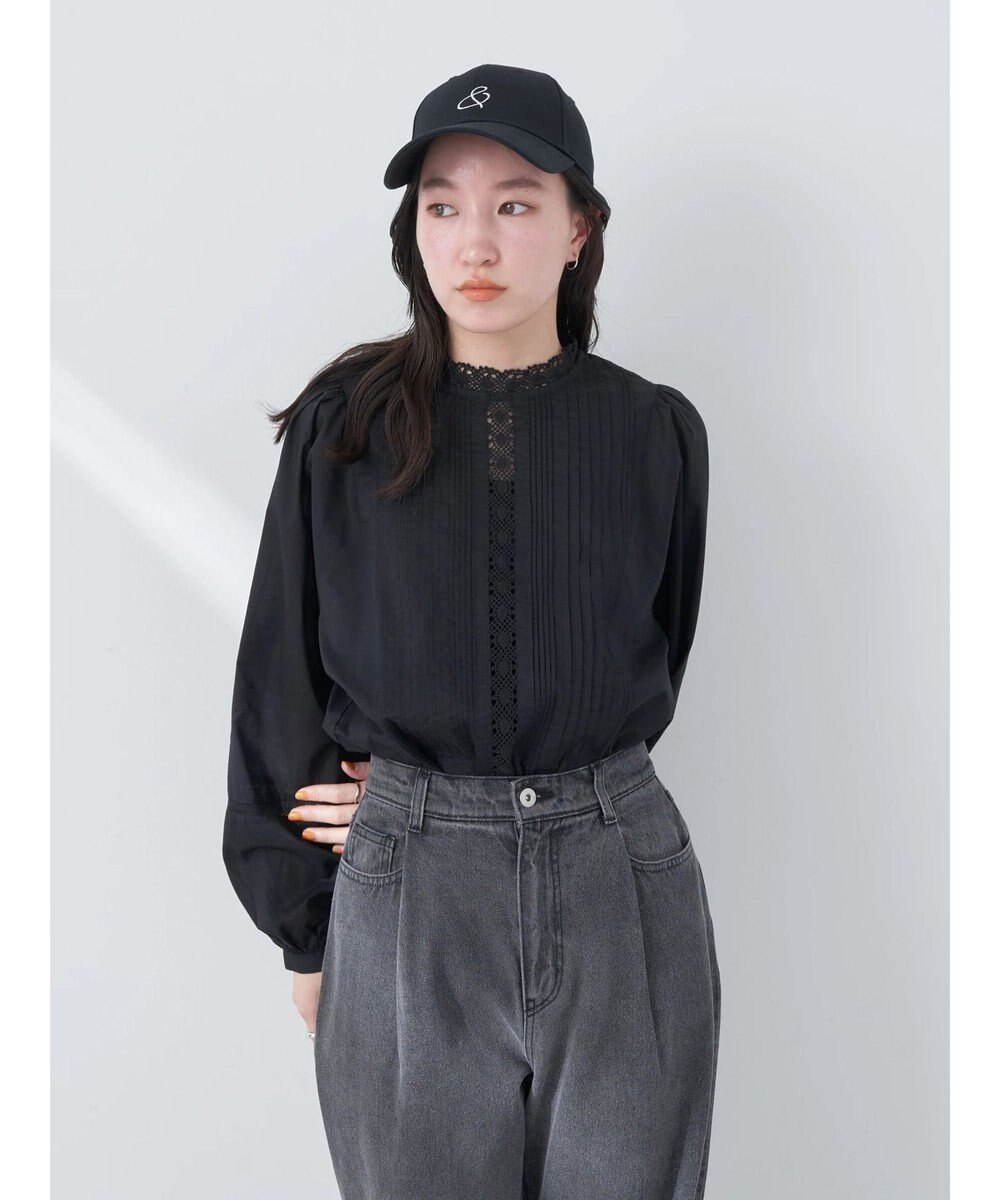 earth music&ecology ピンタックレースブラウス 