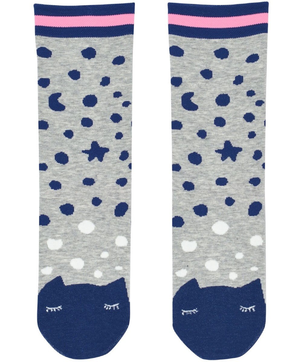 tsumori chisato SLEEP ソックス　星柄・ドット柄　ネコ顔　/ワコール　UEY516 