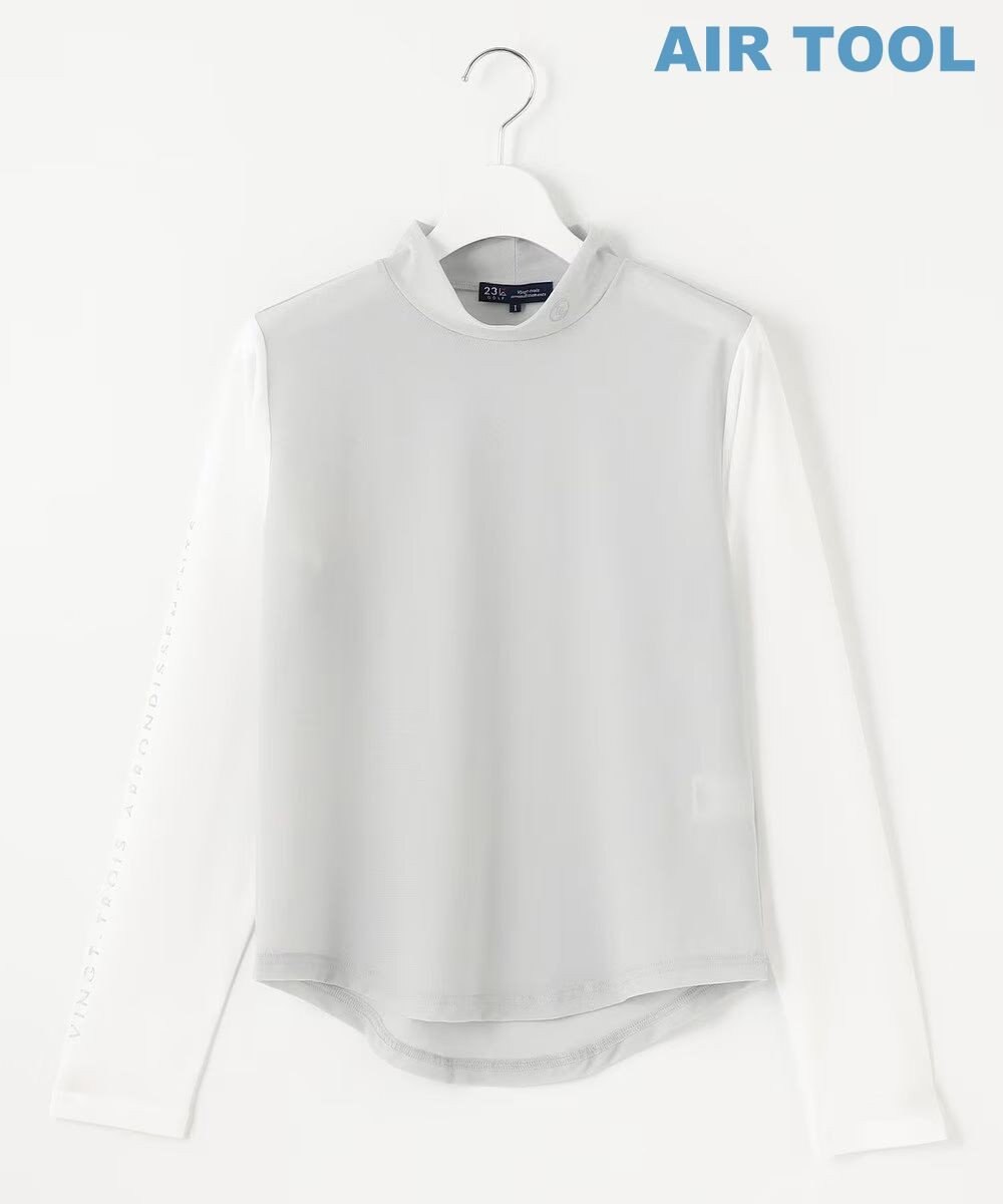 23区GOLF 【WOMEN】AIR TOOLライト シアースリーブモックネック 