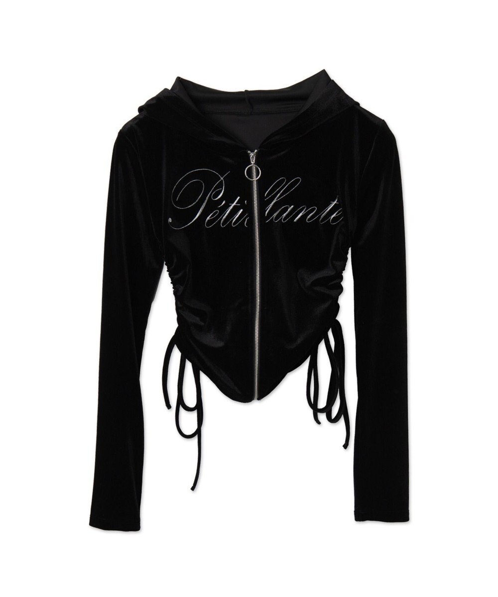 WEGO サイドドロストベロアパーカー 