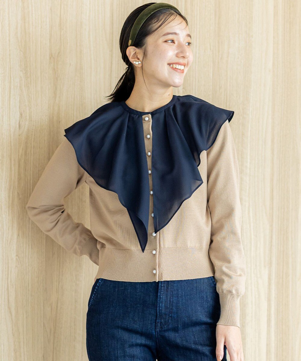 組曲 【洗える・6色展開】Elenaベーシックニット カーディガン 