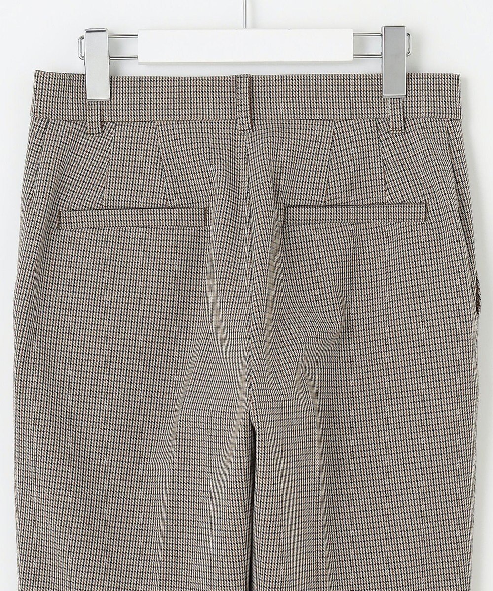 自由区 【撥水加工・洗える】TRギャバチェック柄テーパード パンツ 