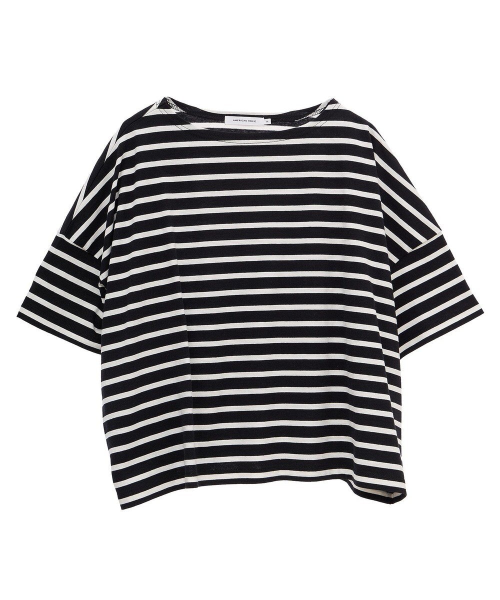 AMERICAN HOLIC バスクボーダー半袖プルオーバー 