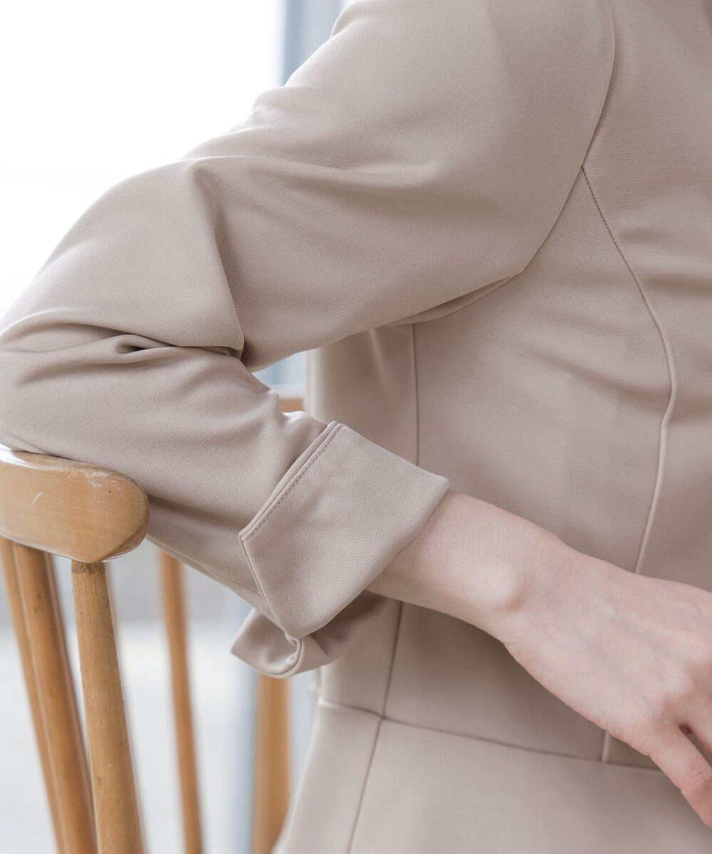 Tiaclasse 【新色追加・洗える】ノーカラーカットソージャケット 