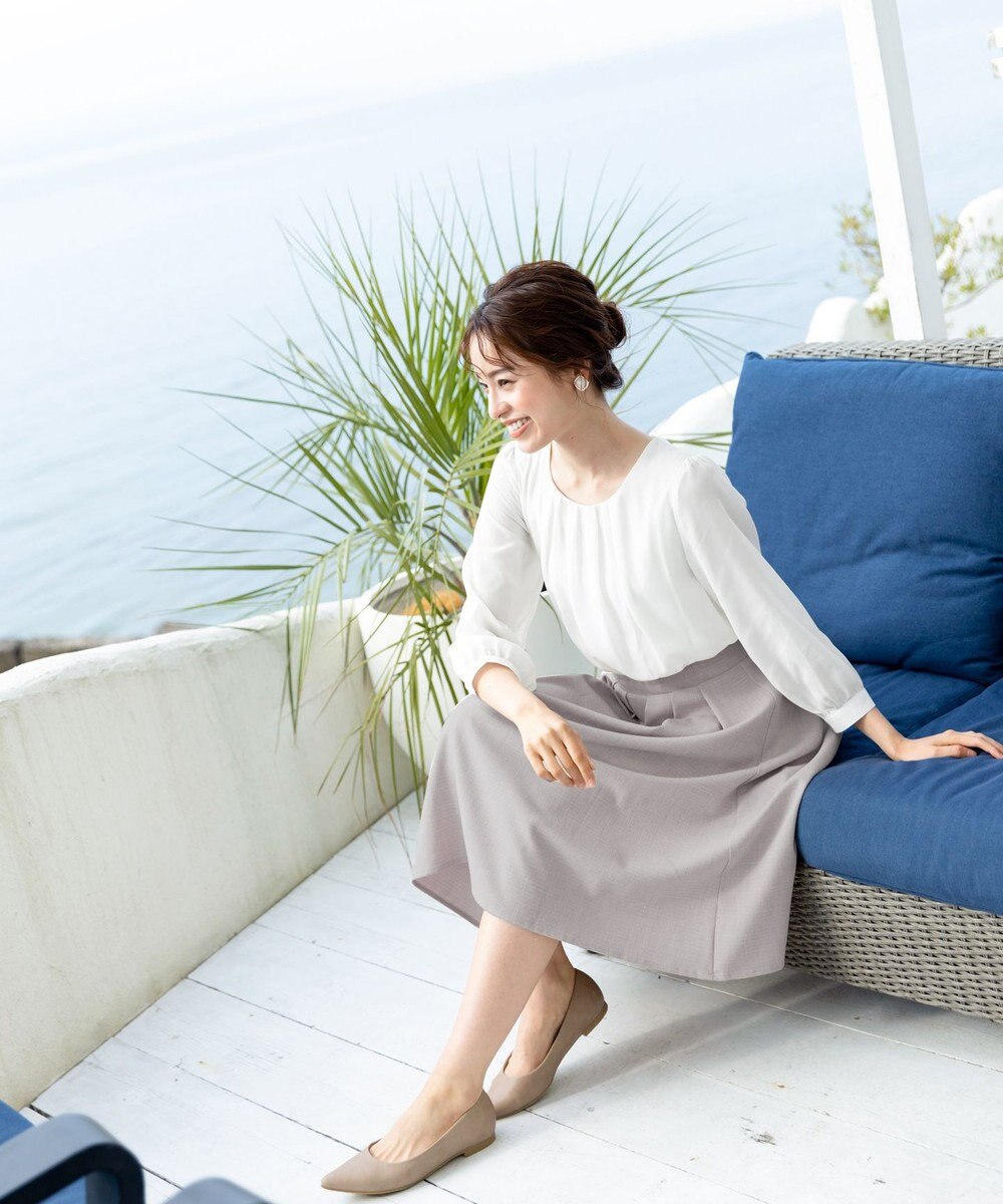 Tiaclasse 【洗える】ブラウスドッキングツイードワンピース 