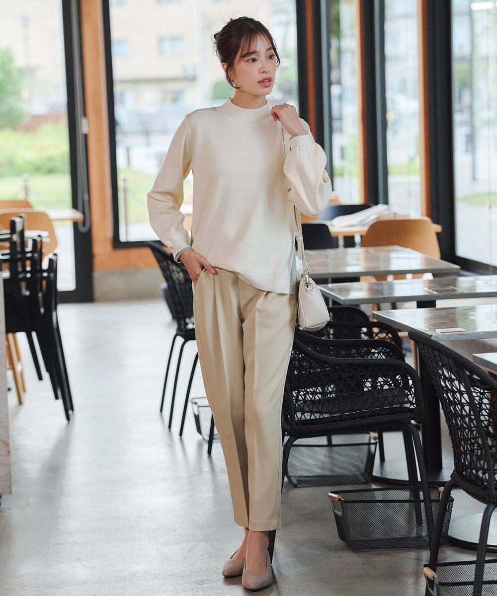 Tiaclasse 【小倉優子さん着用・洗える】カラーテーパードパンツ 