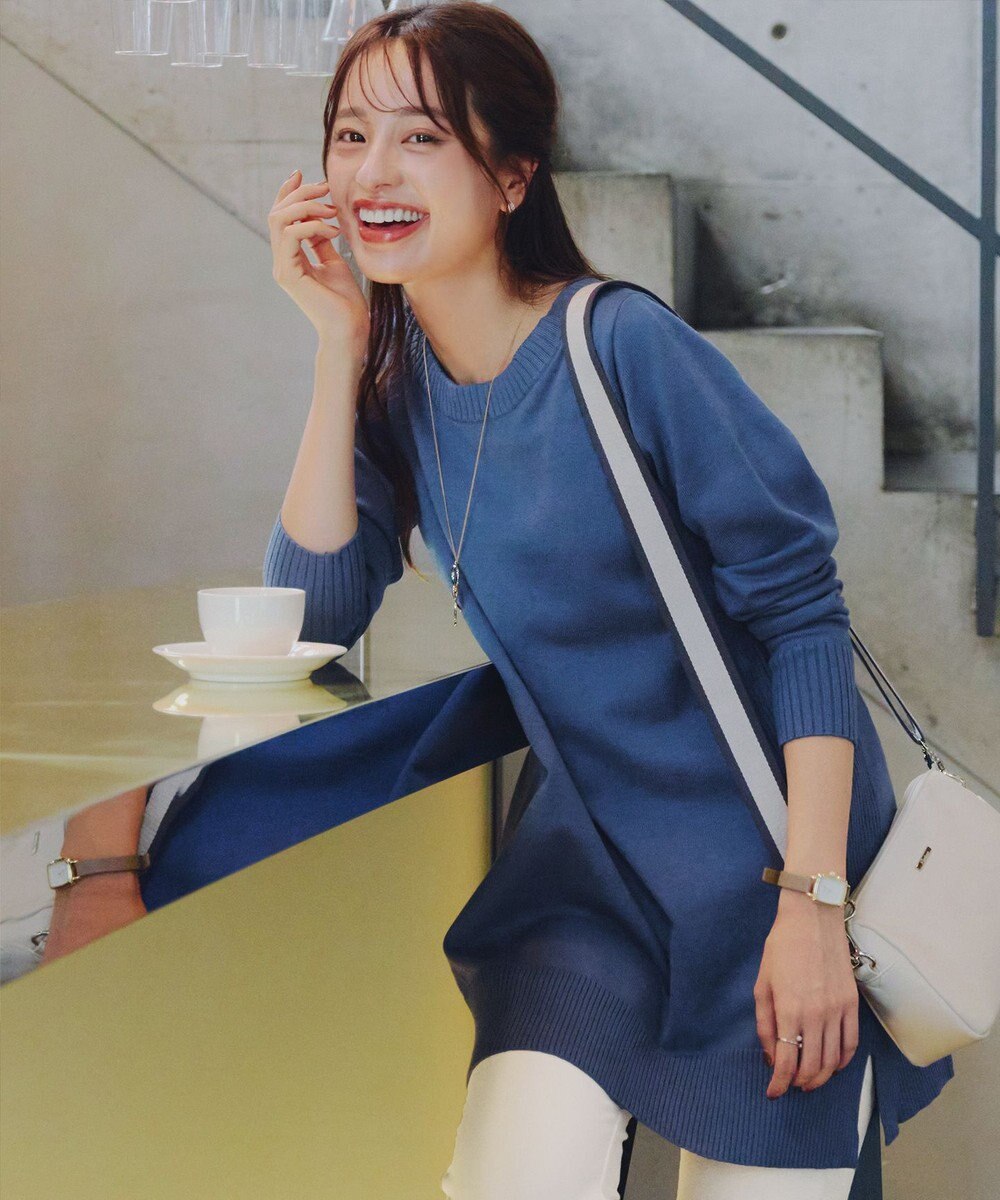 Tiaclasse 【安田美沙子さん着用・選べる2type・洗える】もちニットチュニック 