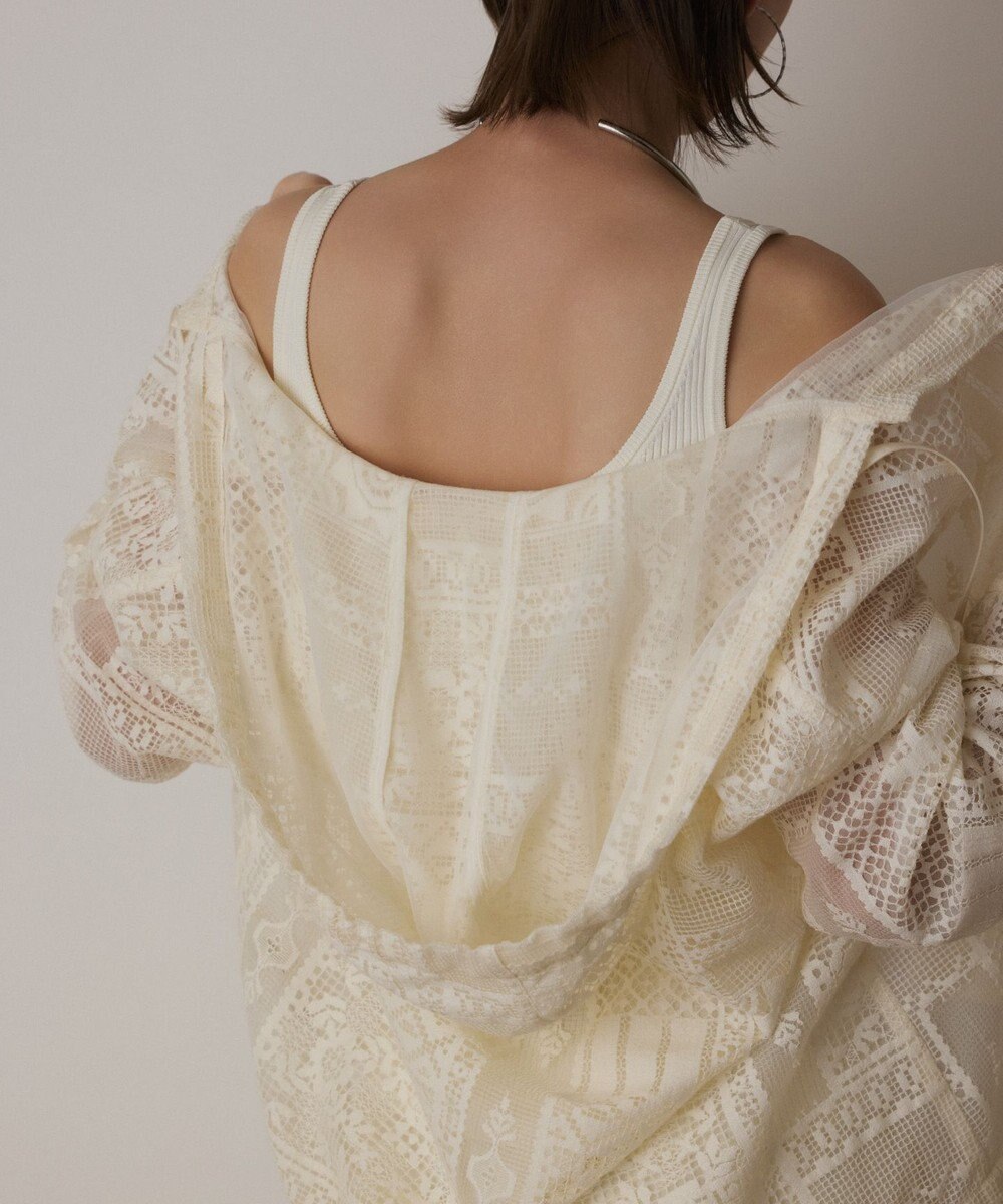 GRACE CONTINENTAL キカレースフード付トップ 