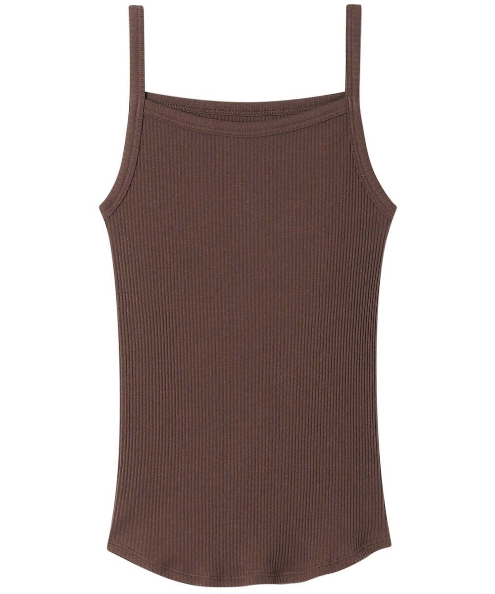 une nana cool 綿100% リブ編みコットン キャミソール 