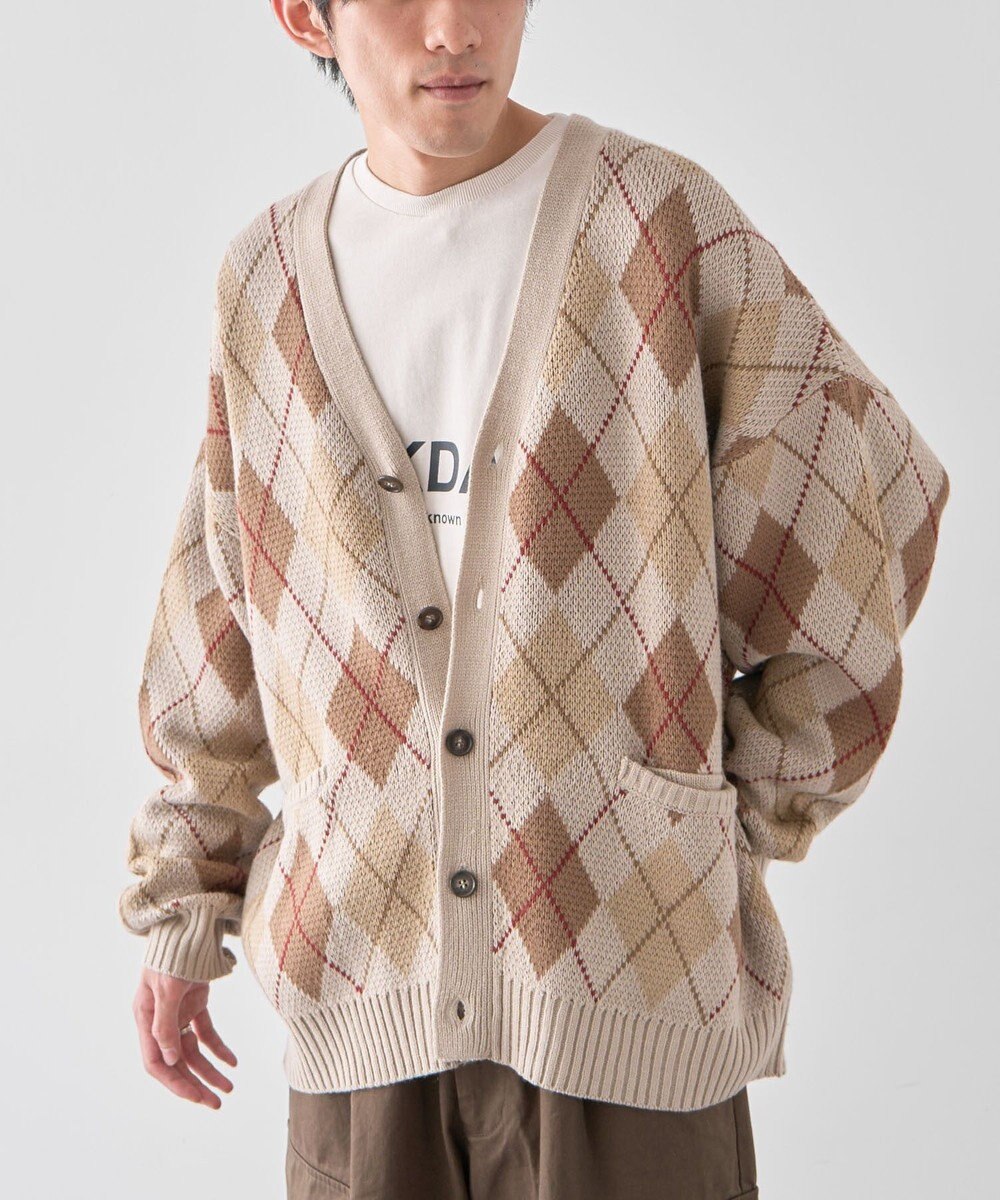 CRAFT STANDARD BOUTIQUE アーガイル柄カーディガン 