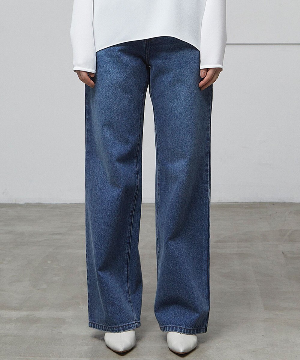 BEIGE， 【洗える】VICTOR / ワイドデニムパンツ 