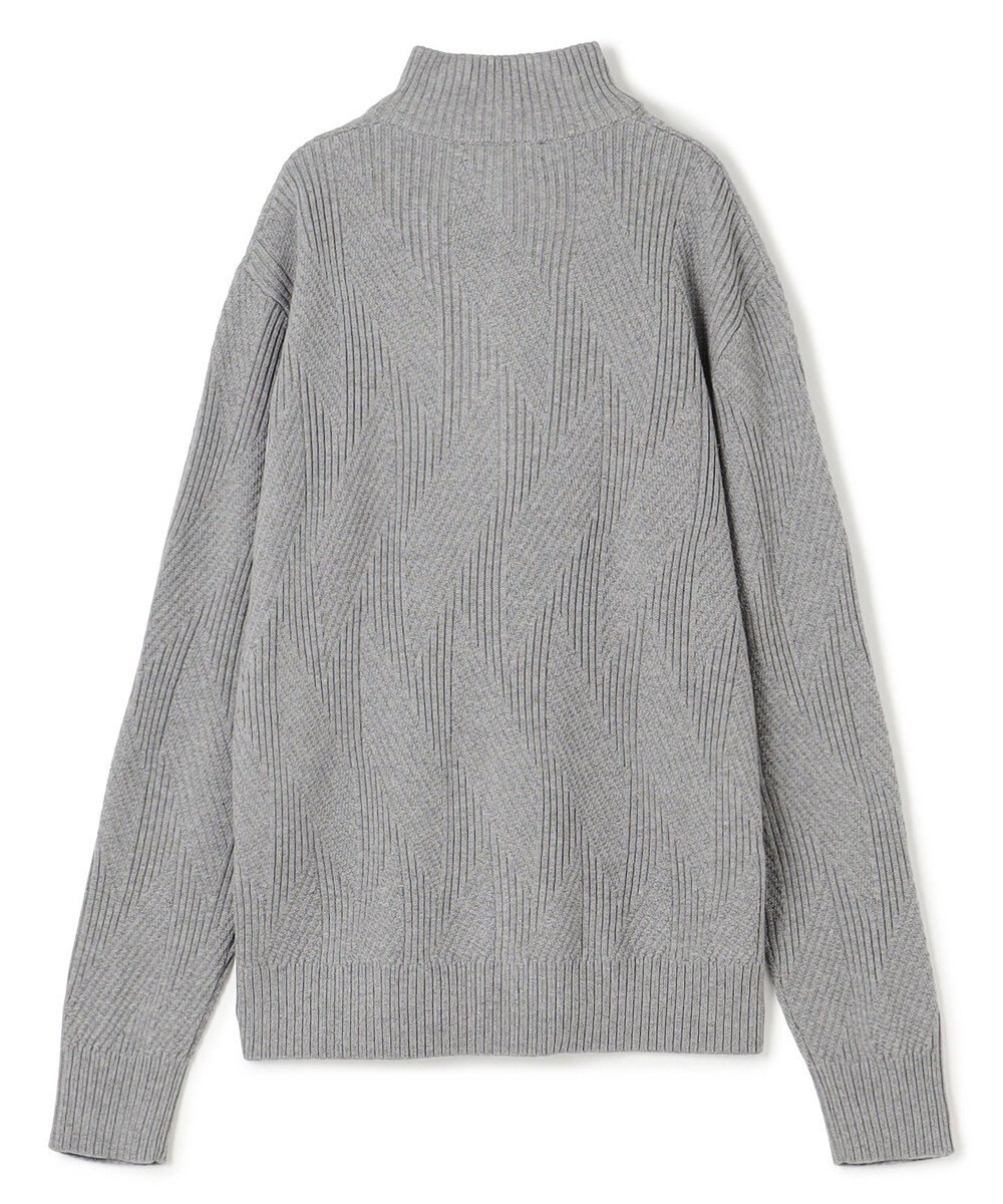 JOSEPH HOMME  新柄【洗える】シルクバルキー　　ハイネックジップアップニット 