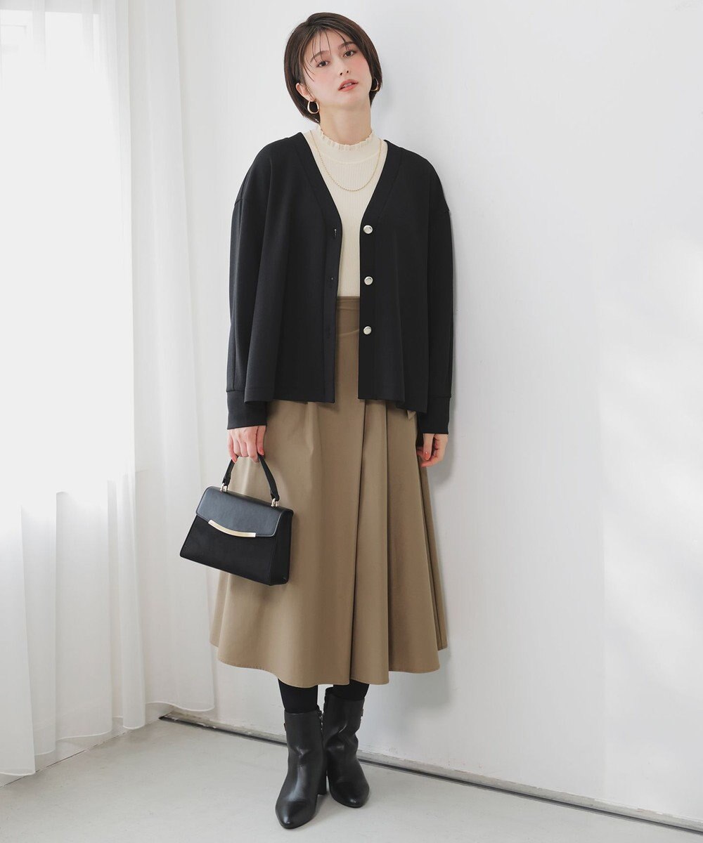 ANY SIS L カットジョーゼット カーディガン 