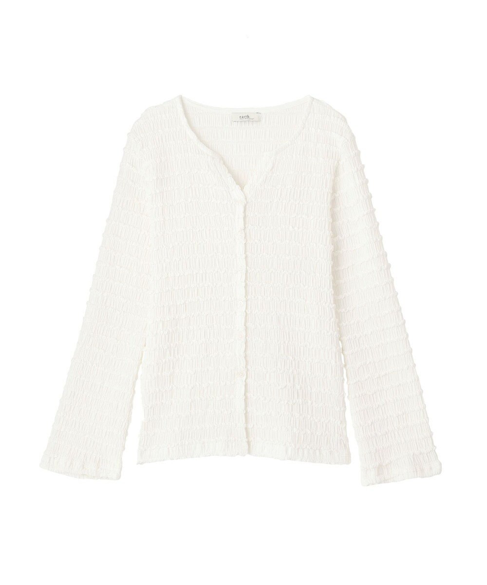 earth music&ecology 【予約】シャーリングカットカーディガン 