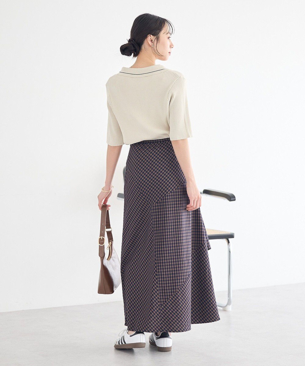 earth music&ecology ラインカラーポロニット 