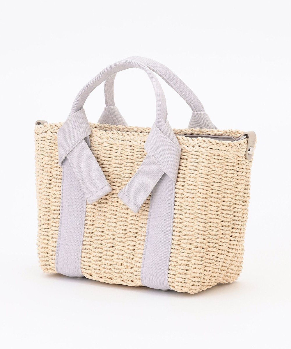 LA BAGAGERIE 【MONICA】リボンハンドル2WAYかごバッグ 