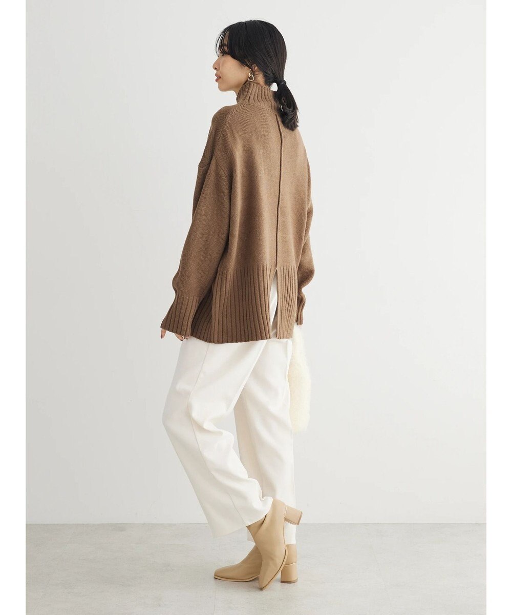 Green Parks 洗える　バックスリットニットプルオーバー 