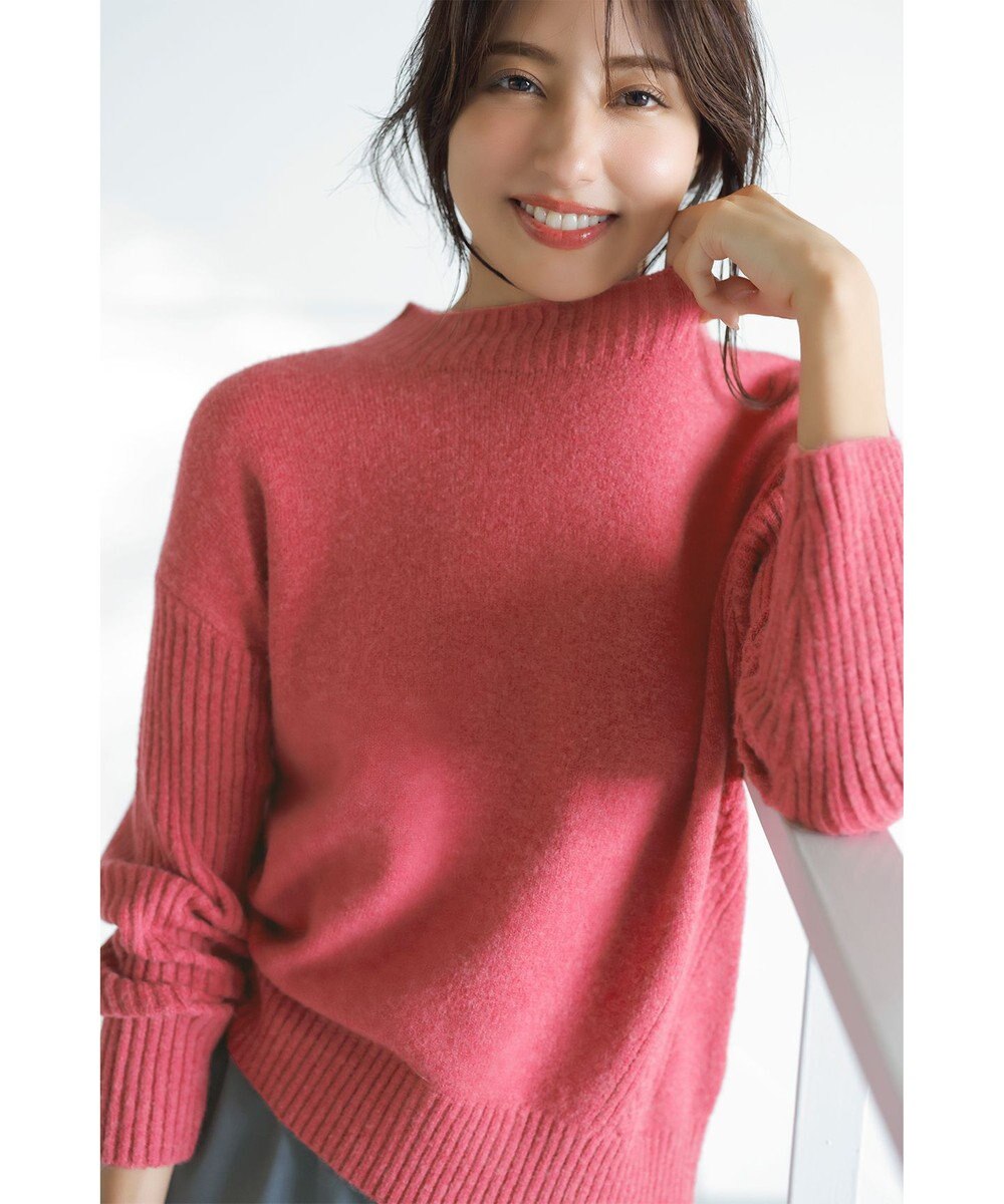 ANY SIS 【洗える】サイドケーブルアンゴラブレンド ニット 