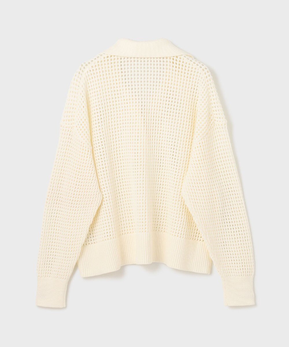 GRACE CONTINENTAL メッシュVネックニットトップ 