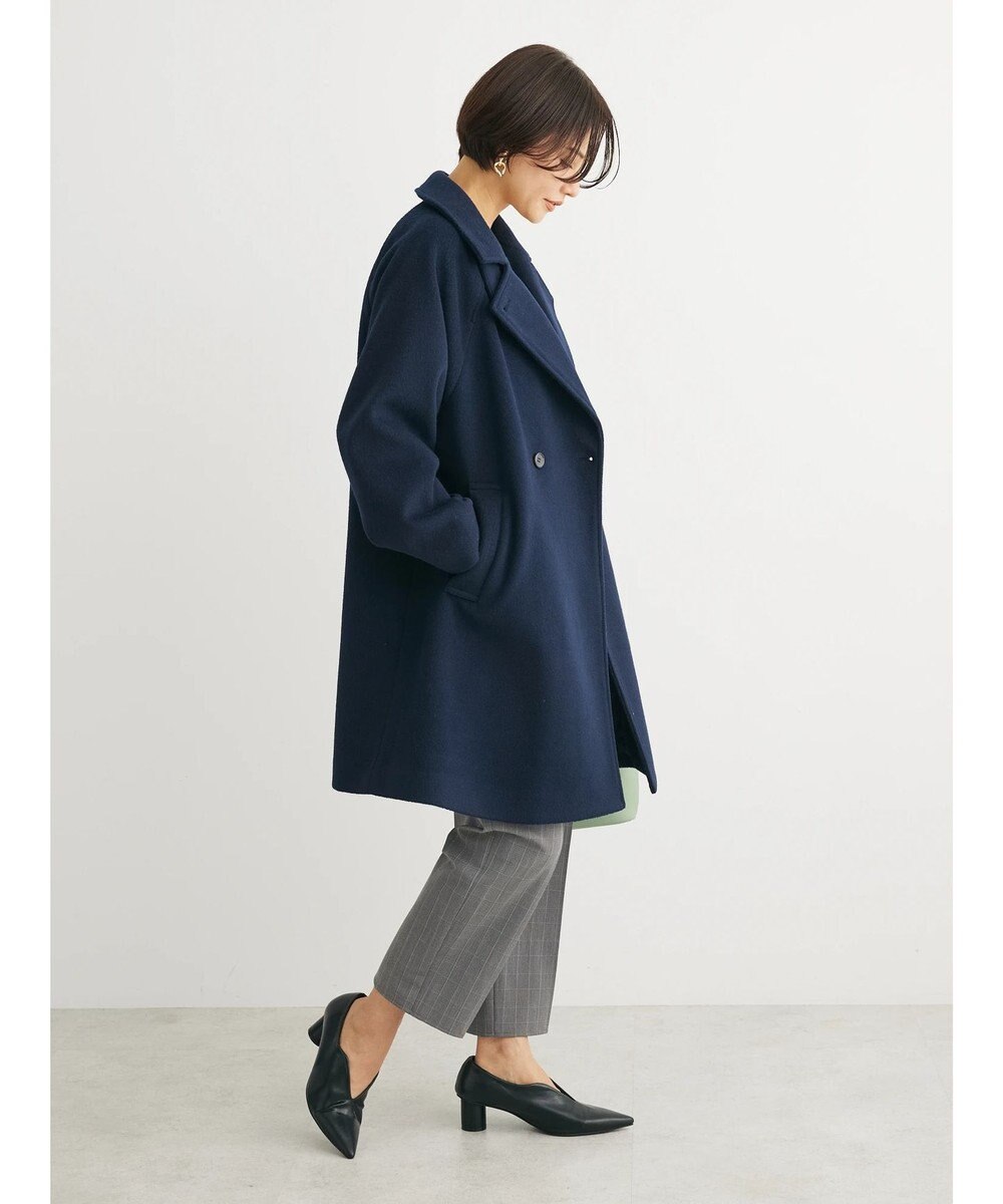 Green Parks ビーバー調テーラードカラーコート 