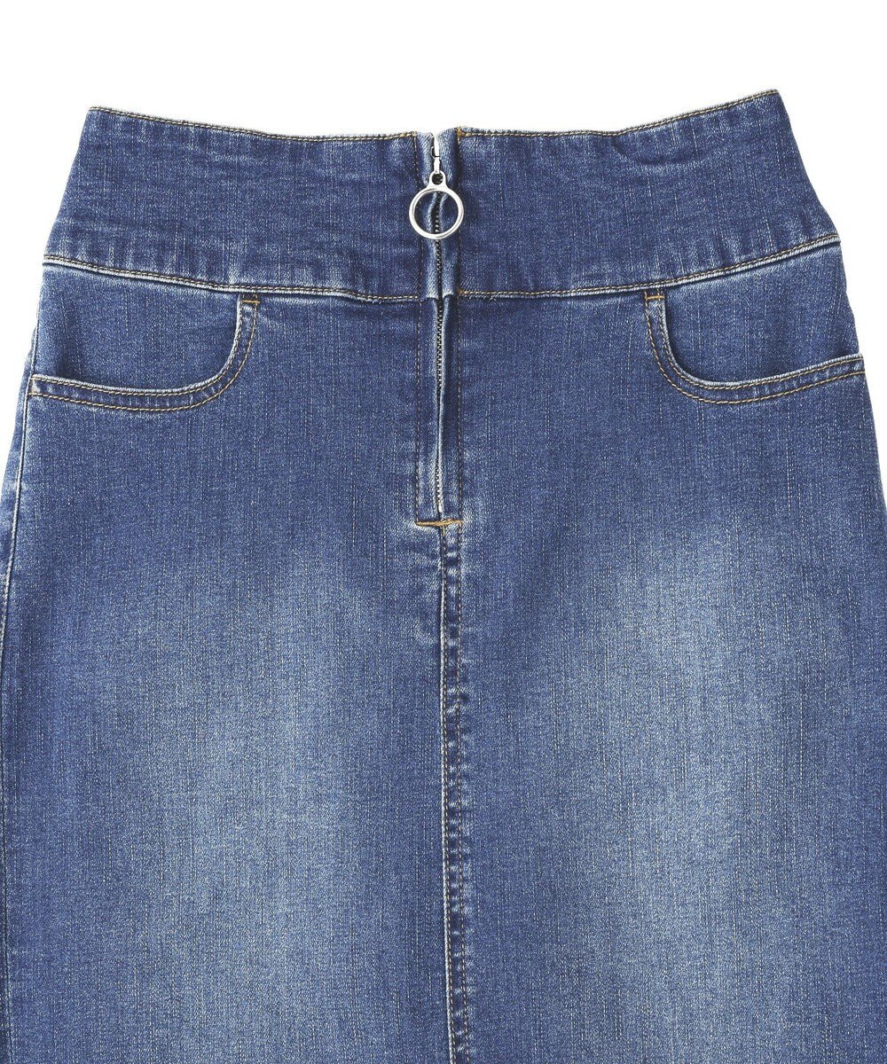 YECCA VECCA フロントZIPハイウエストデニムスカート 