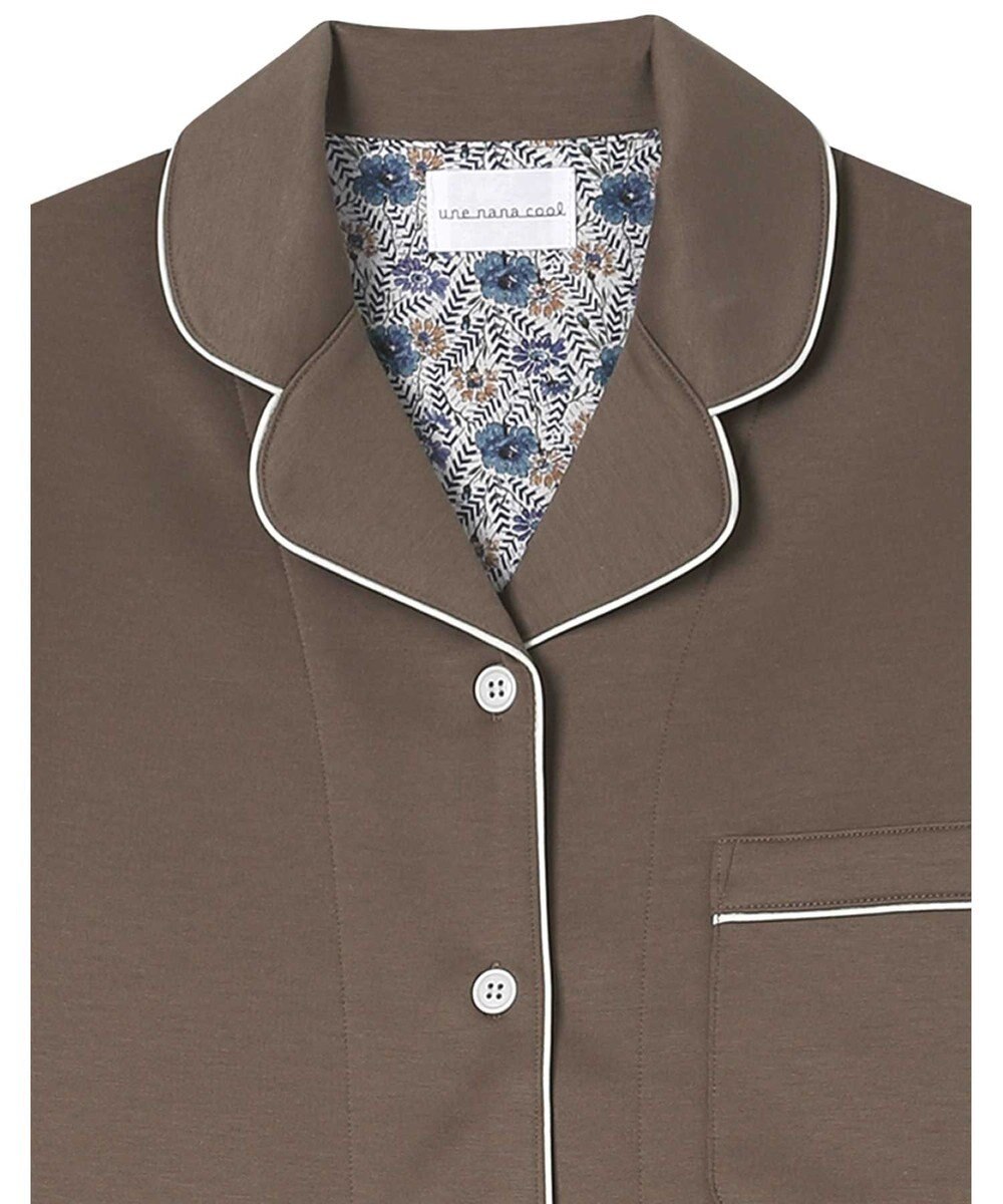 une nana cool 【綿混】ハイゲージダブルエアー 長袖開襟パジャマ MADE WITH LIBERTY FABRIC 