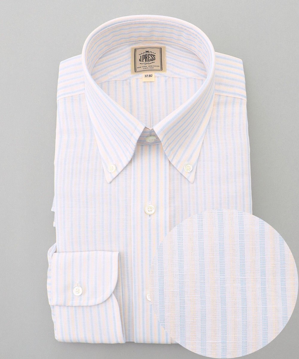 J.PRESS MEN 【WEB・一部店舗限定】コットンリネンマルチストライプ シャツ / B.D. 