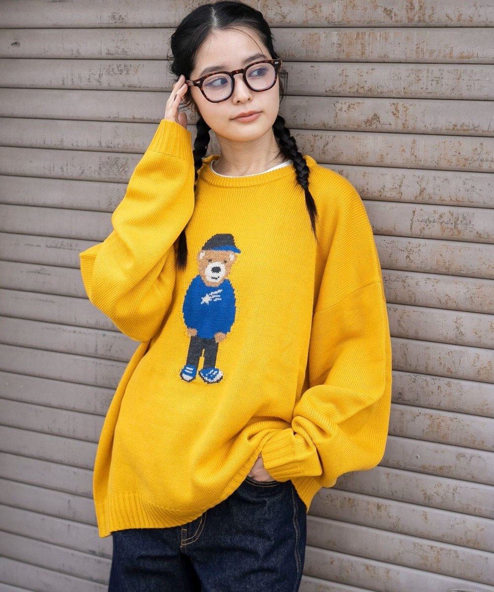 WEGO 【ユニセックス着用ITEM/MLサイズ展開】ジャガードアニマルプルオーバー 