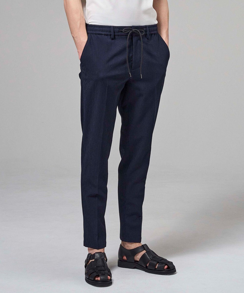 JOSEPH HOMME 新色追加【セットアップ対応】トリコサッカーストレッチ  ドロスト付テーパードパンツ / PEGG CONVERTIBLE 