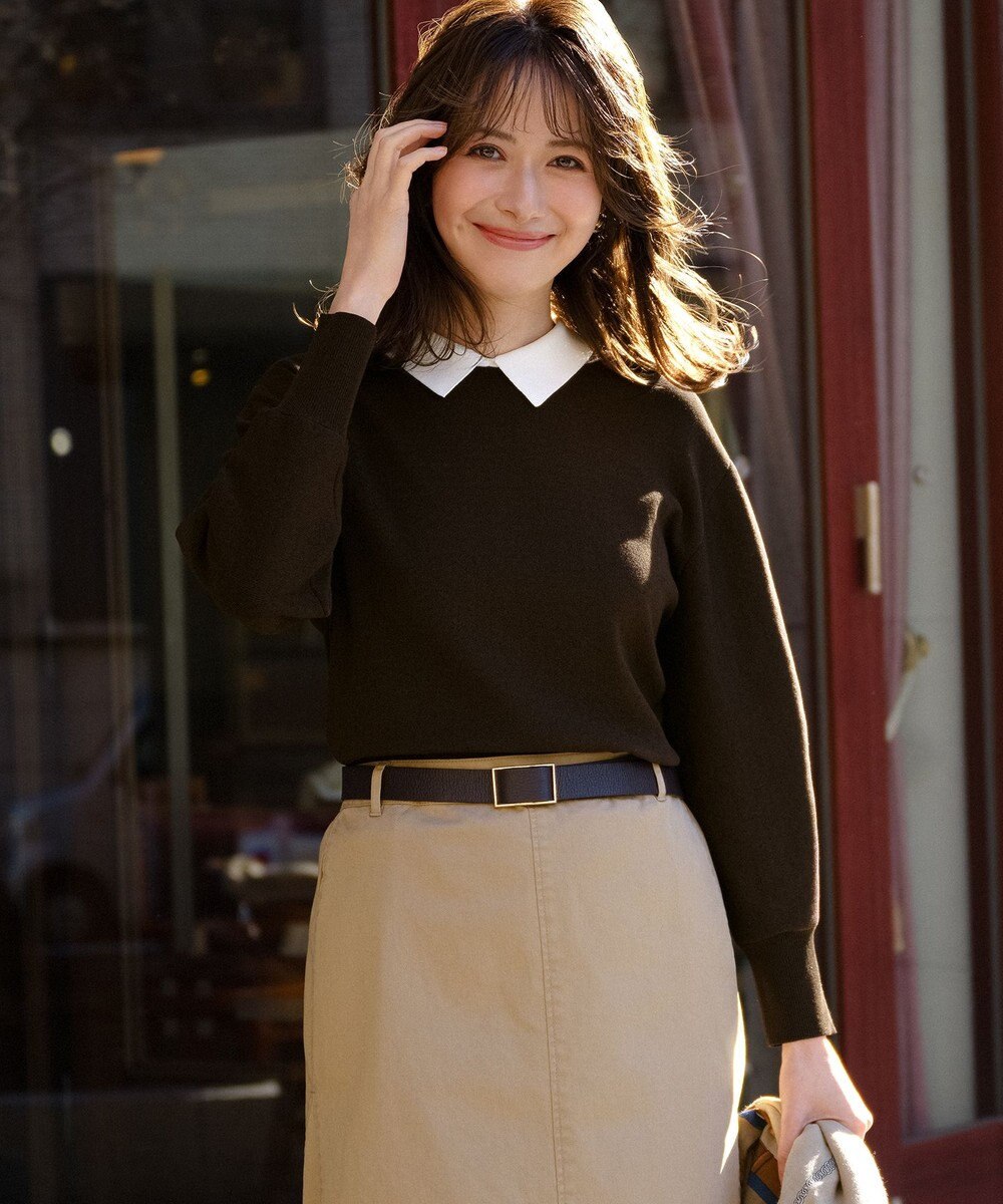 23区 【WEB&一部店舗限定】バイカラーデザイン 2WAY ニット 