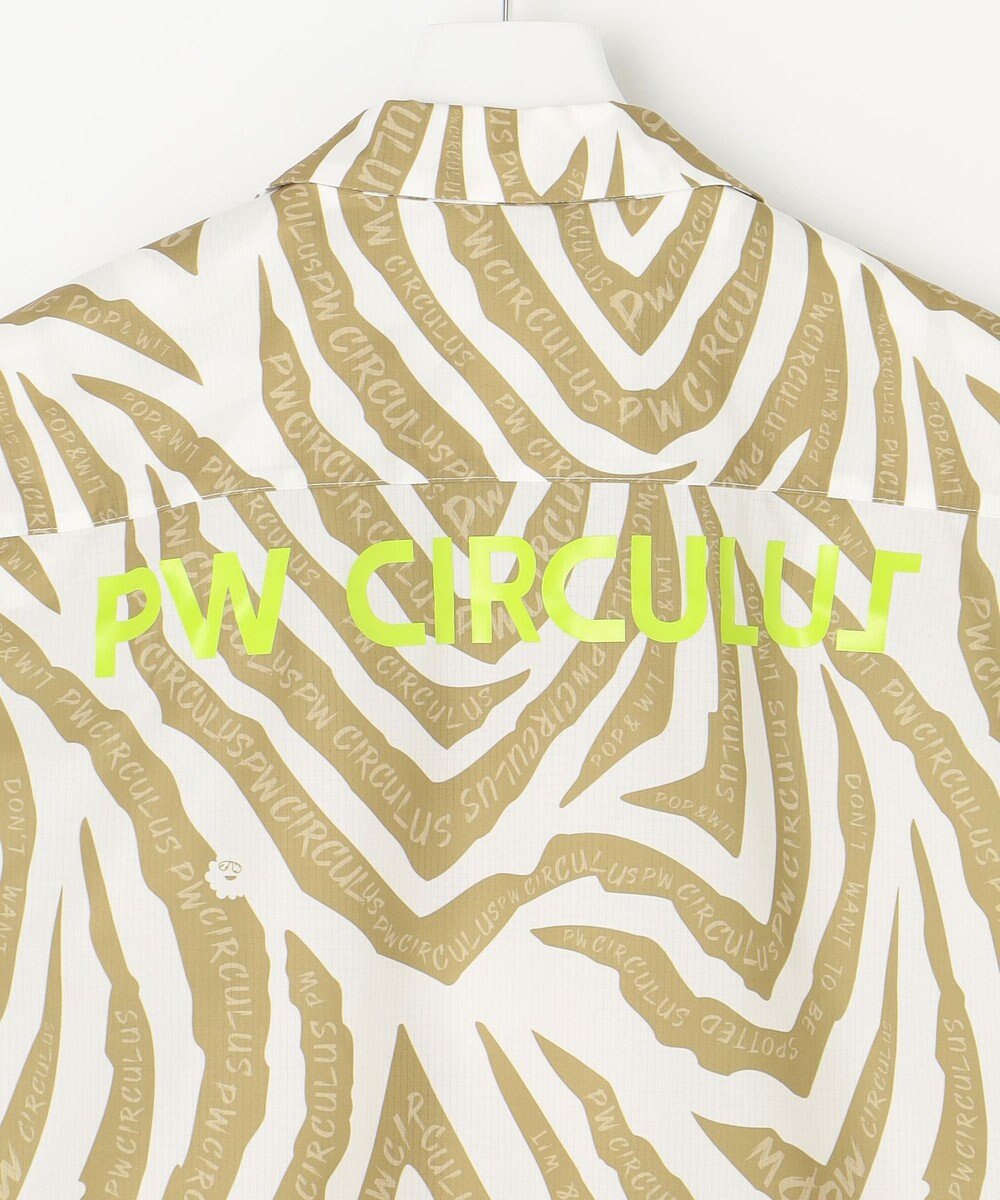 PW CIRCULUS 【雑誌掲載 / 高通気 / 軽撥水 / 軽量のDotAir 使用】【MEN】ゼブラ柄開襟シャツ 