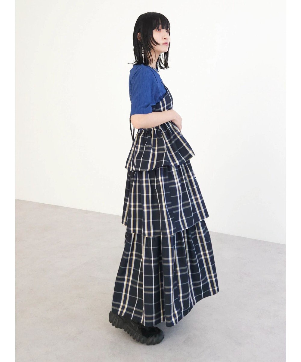 Green Parks ・ＳＵＧＡＲ　ＳＰＯＯＮ　チェックラッフルキャミワンピース 