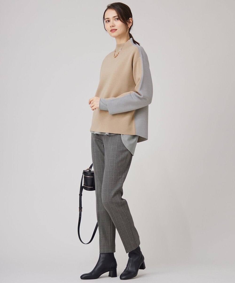 自由区 【洗える】ブラウスライクジャージー カットソー 