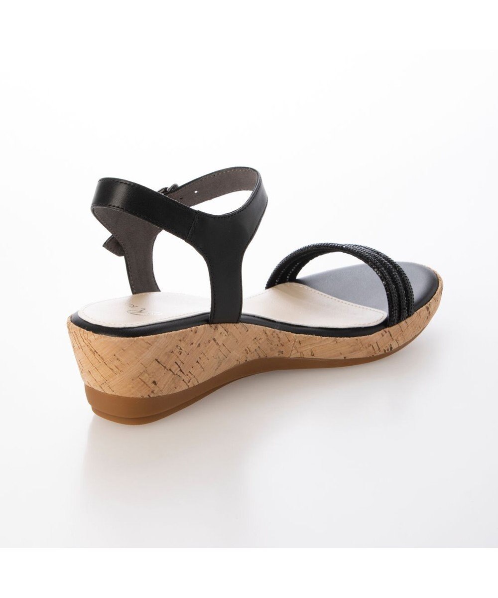 Riz raffinee <Riz raffinee>ラインストーン付ウェッジサンダル 