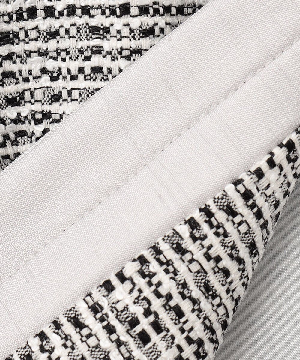 23区 【セットアップ対応】ライトシャインツイード ノーカラー ジャケット 