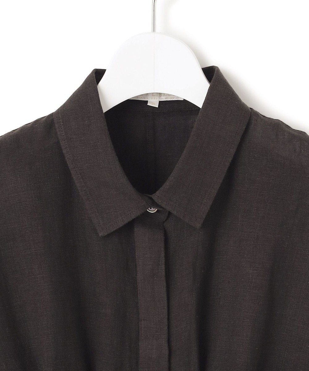 23区 【洗える】LIBECOリネン タック デザイン シャツ 