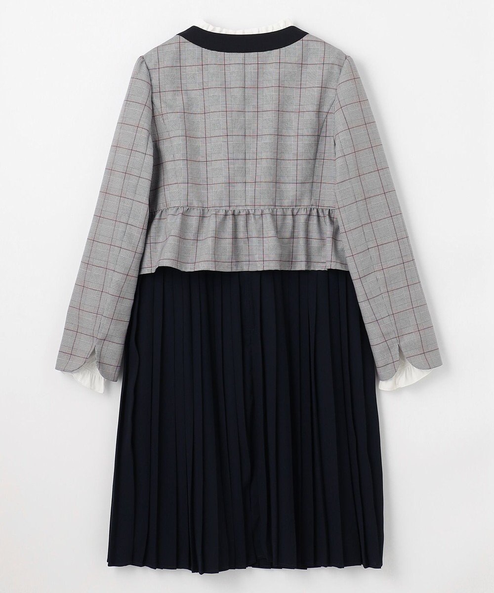 組曲 KIDS 【150-170㎝】グレンチェックジャケット＆プリーツワンピース セット 