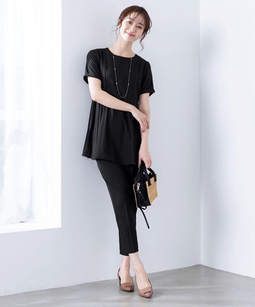 Tiaclasse 【洗える】ドロストテーパードパンツ 