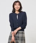 J.PRESS LADIES L BASIC HT COTTON クルーネック カーディガン